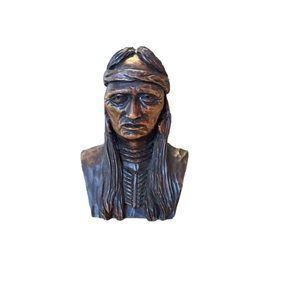 Vintage , hand carved ,painted , war chief.